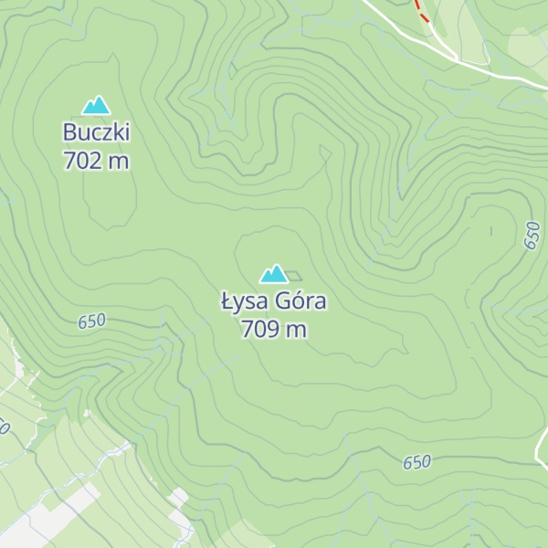 Map of Łysa Góra