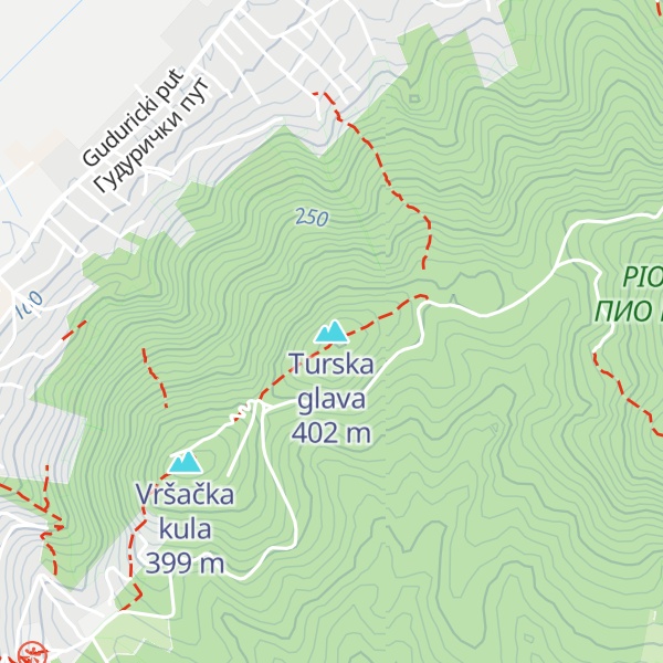 Map of Turska glava
