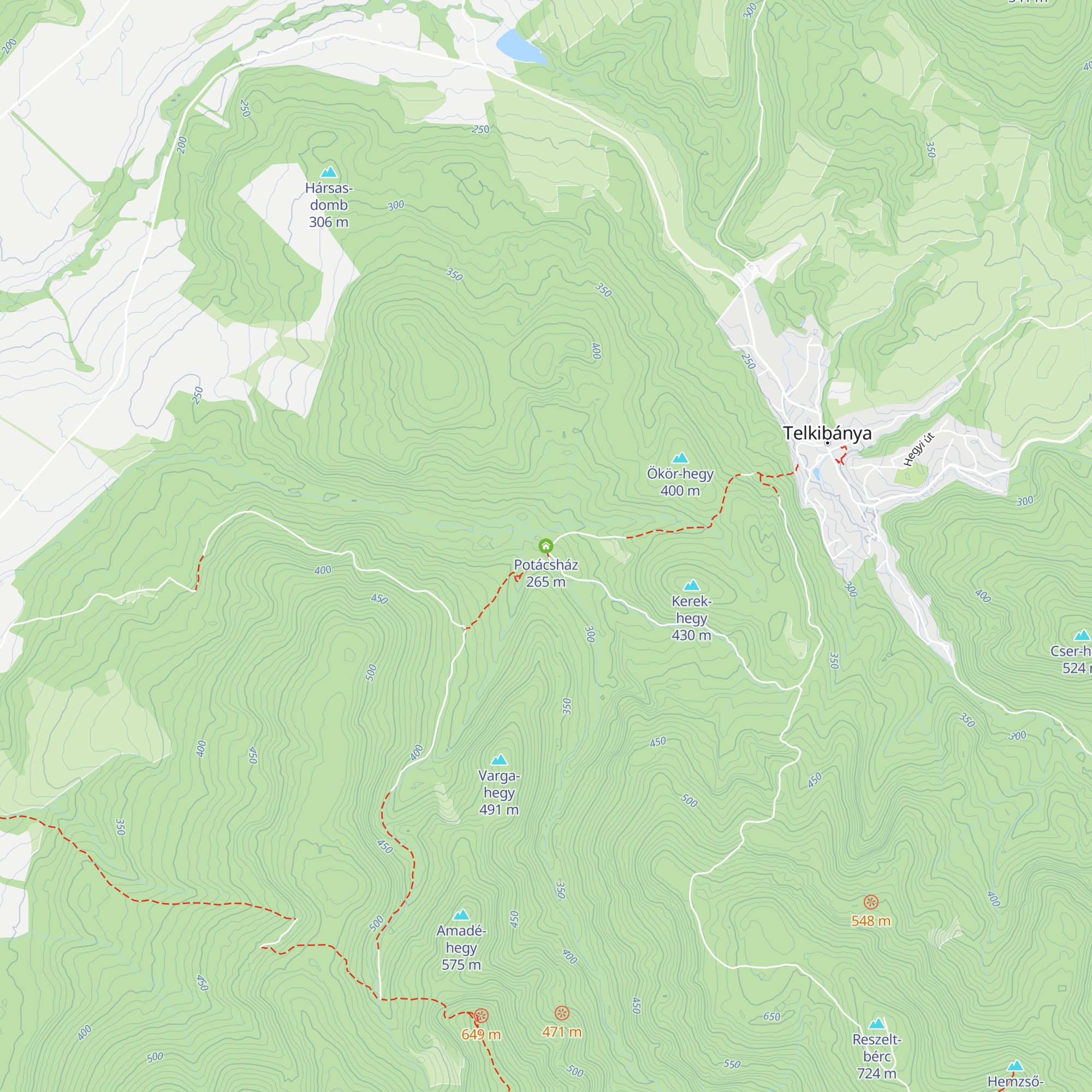 Potácsház map