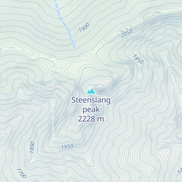 Map of Steenslang peak