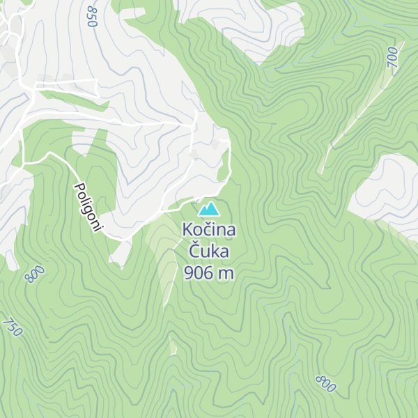 Map of Kočina Čuka