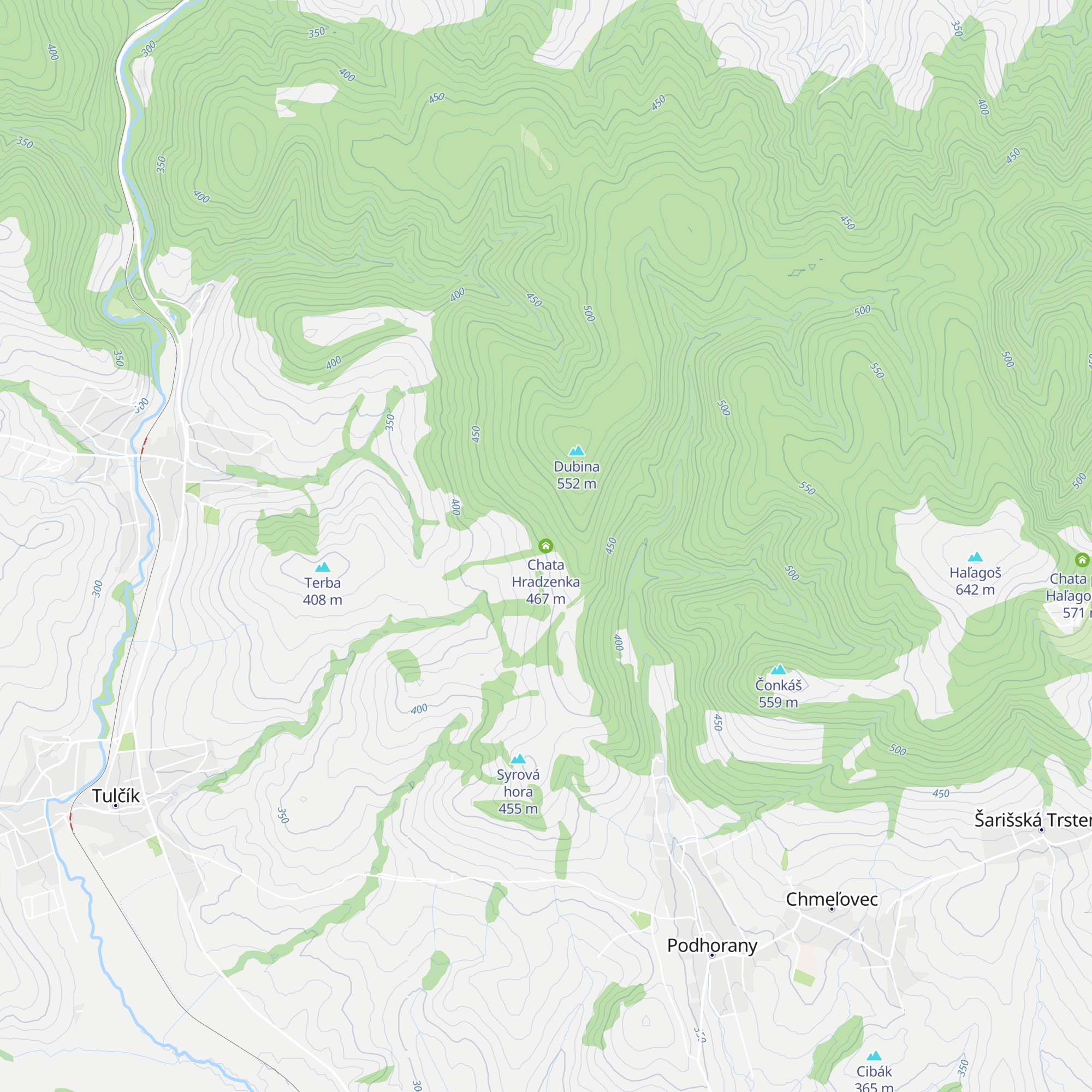 Chata Hradzenka map