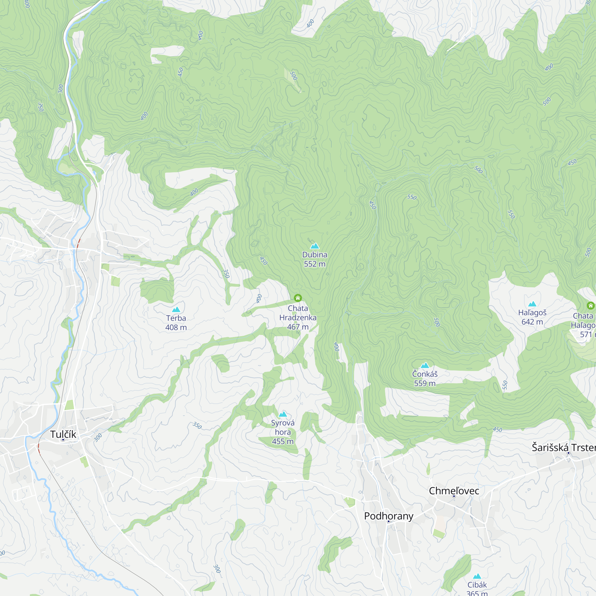 Chata Hradzenka map