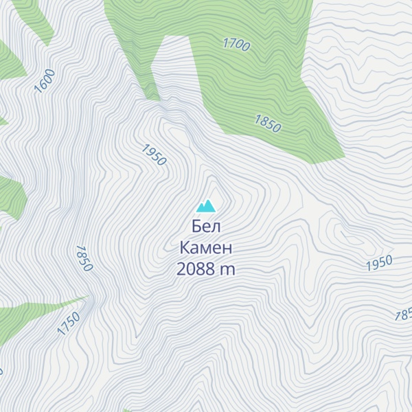 Map of Бел Камен