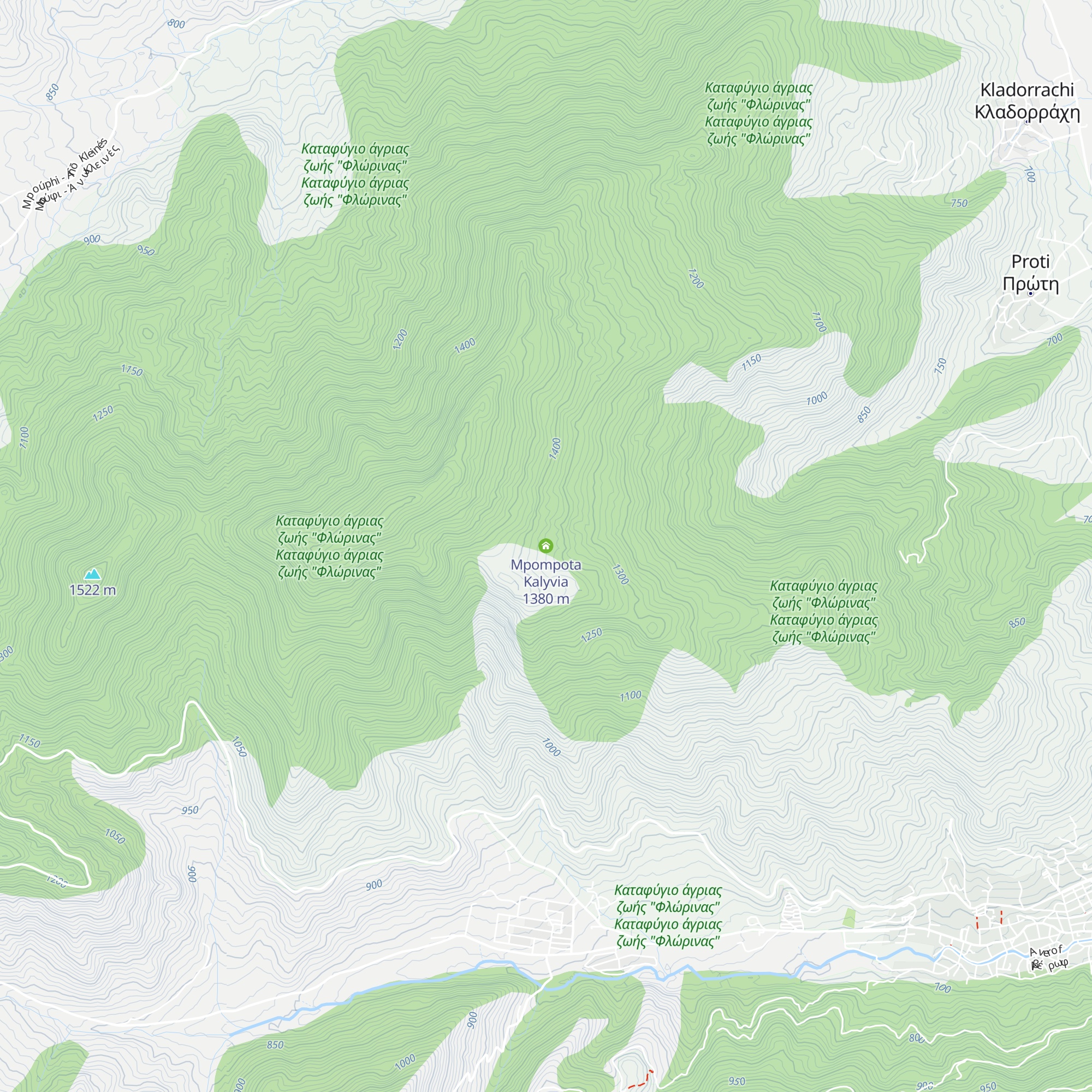 Mpompota Kalyvia map