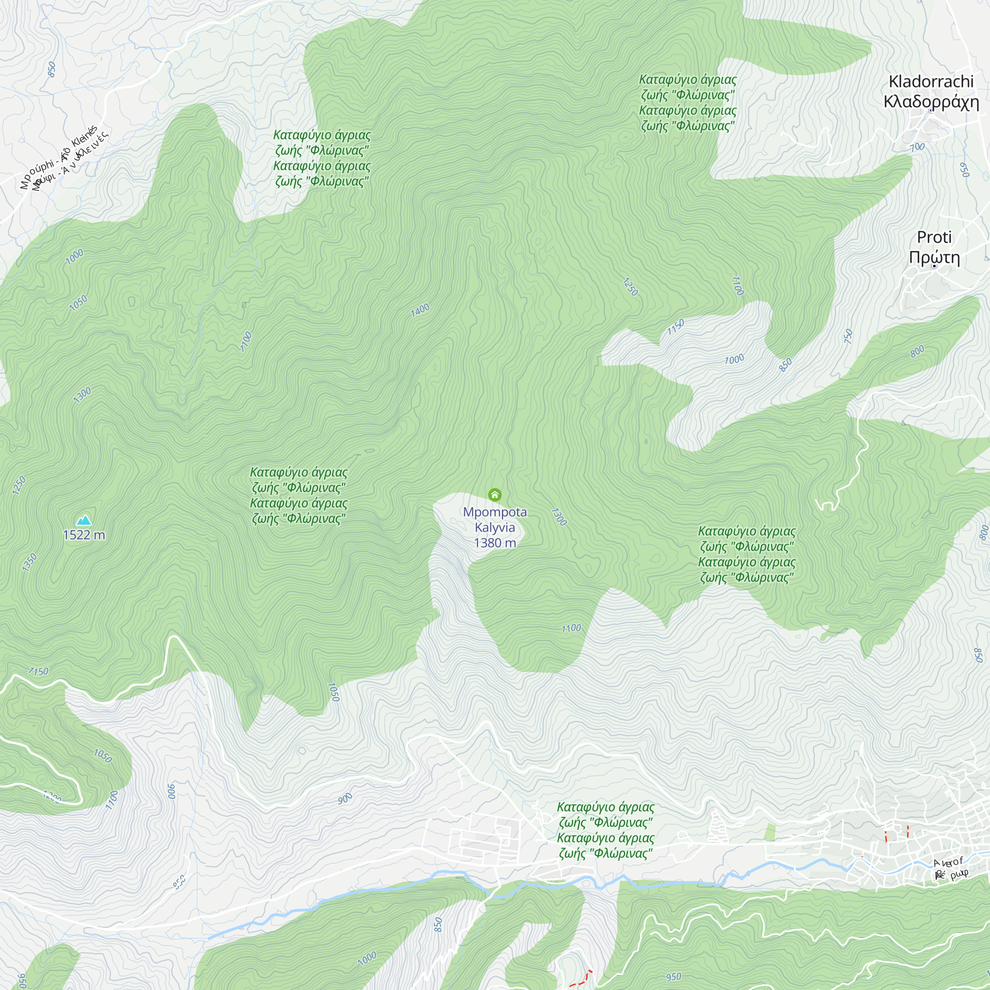 Mpompota Kalyvia map
