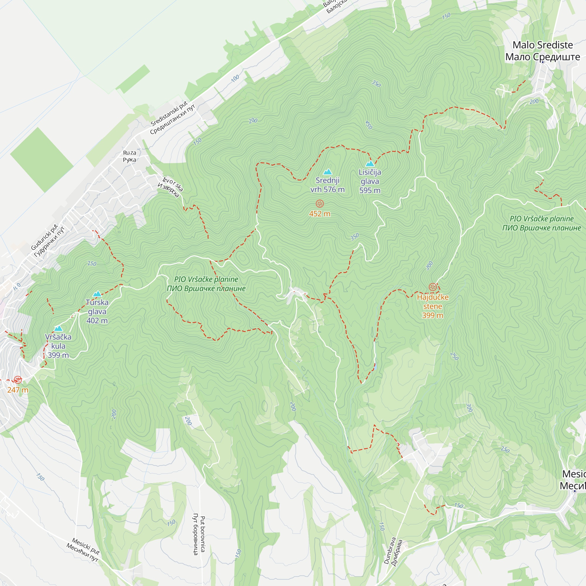 Planinarski dom „Široko bilo” map