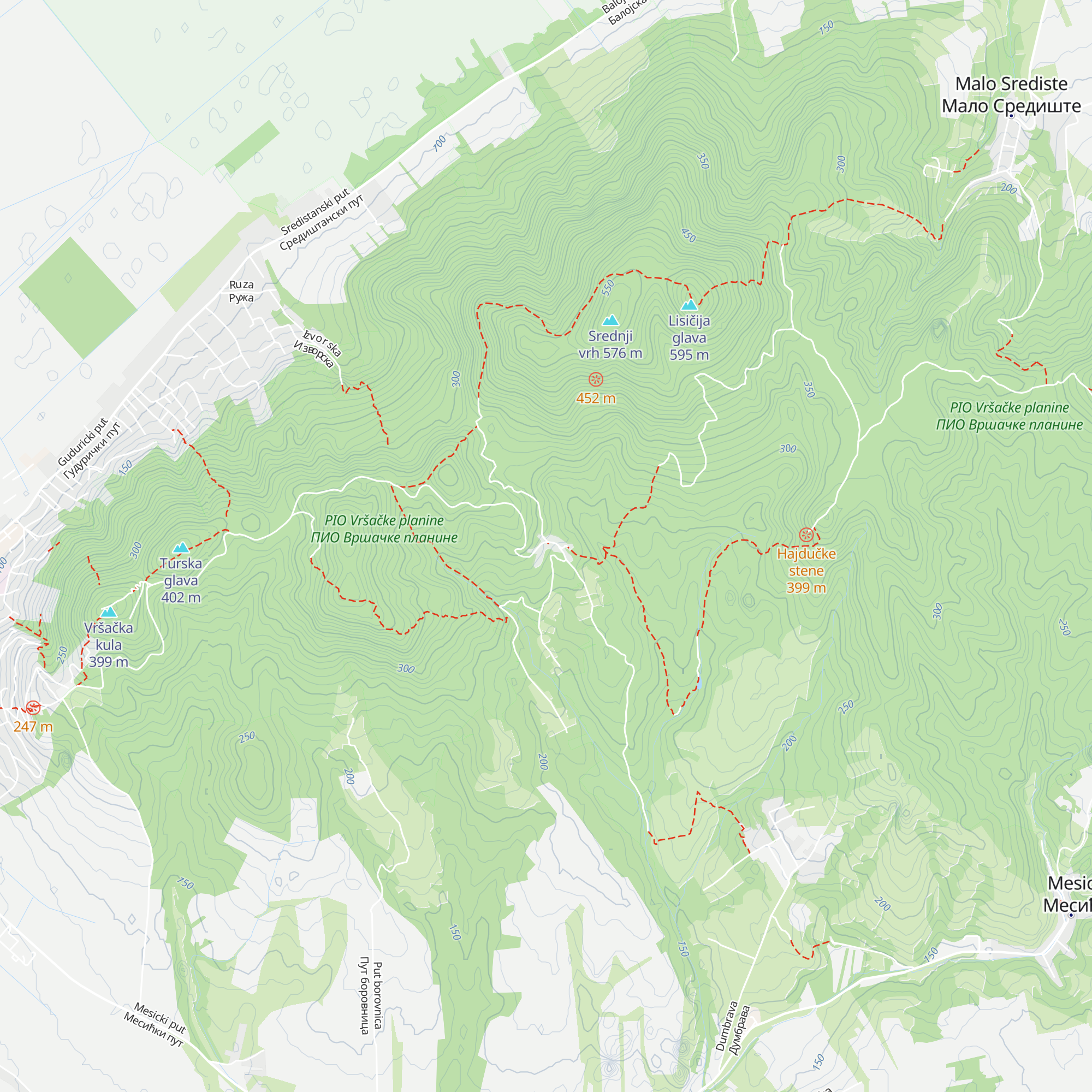 Planinarski dom „Široko bilo” map