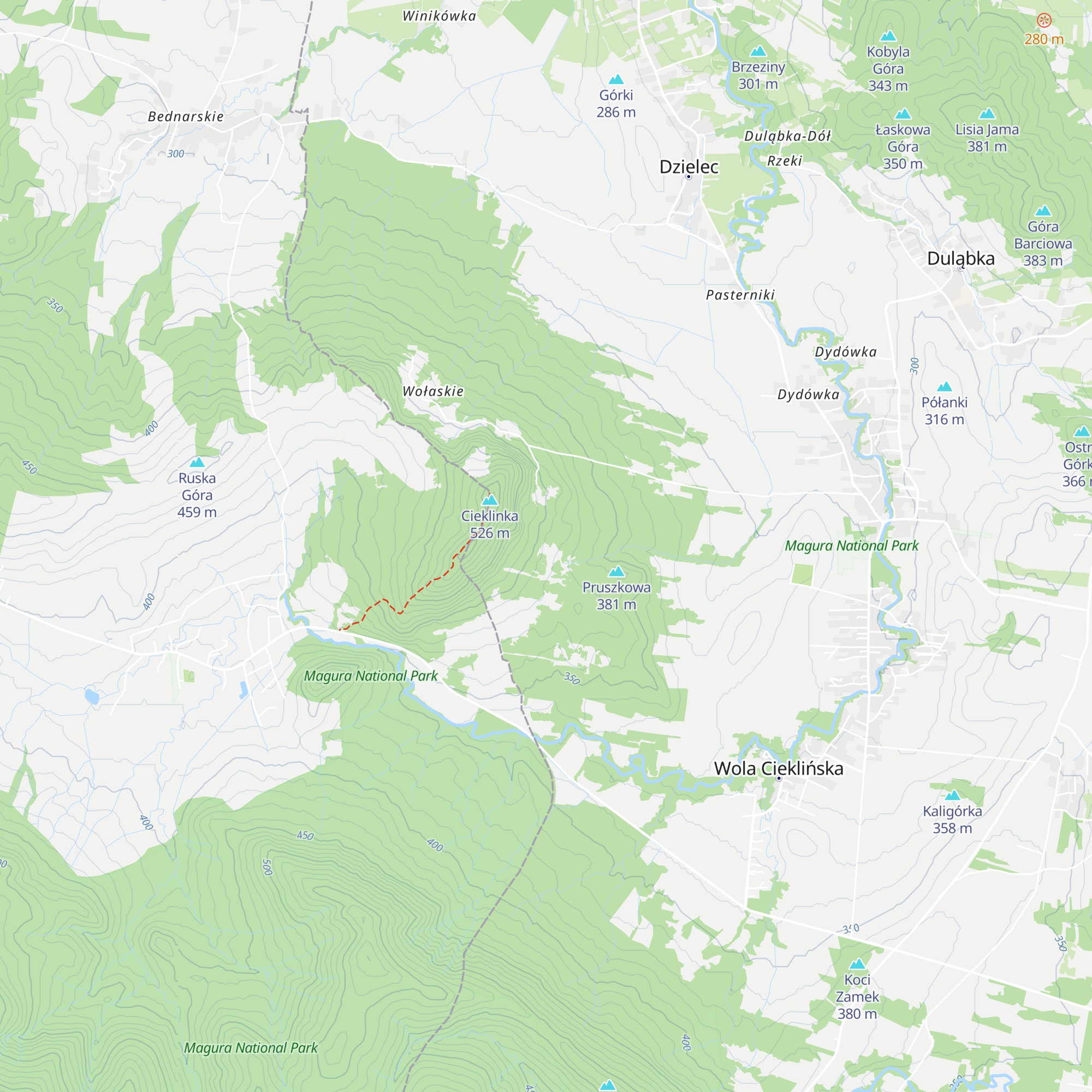 Dom Popielic map