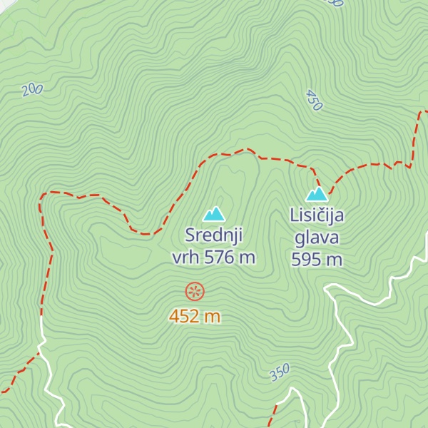 Map of Srednji vrh