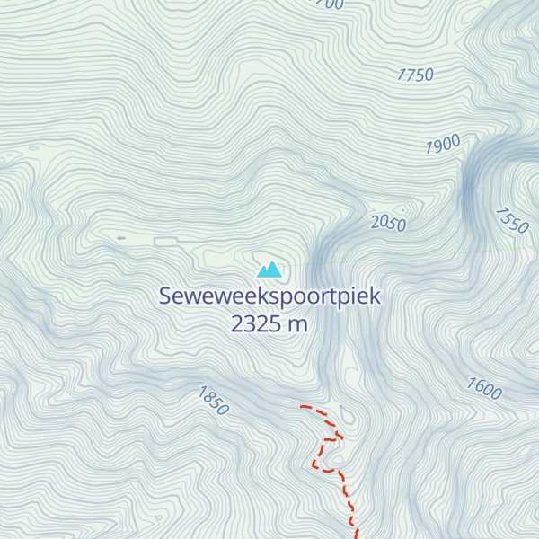 Map of Seweweekspoortpiek