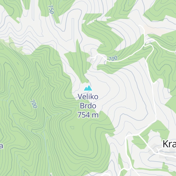Map of Veliko Brdo