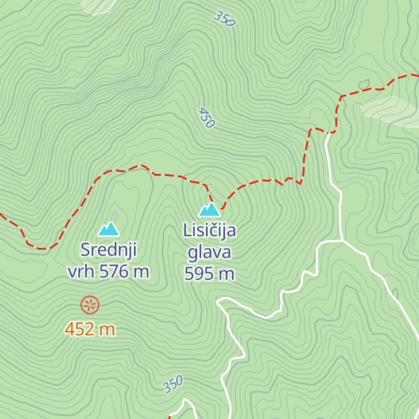 Map of Lisičija glava