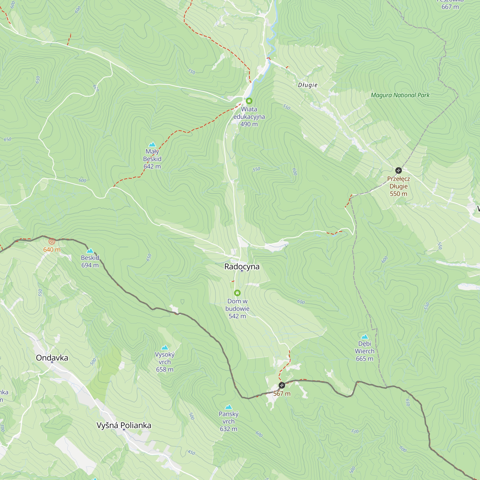 Wilcza Dolina map