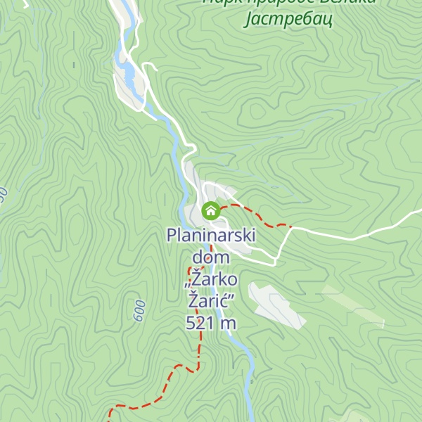 Map of Planinarski dom „Žarko Žarić”