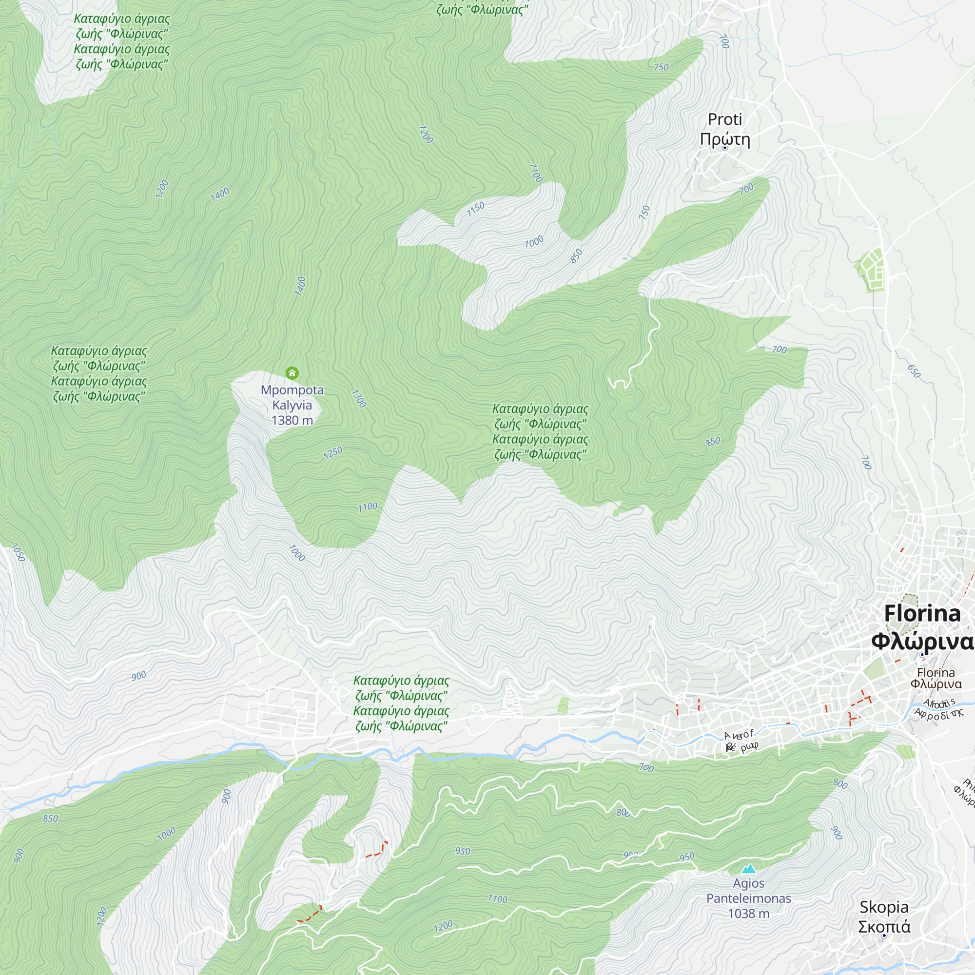 Katafygio Palaiohorioy map