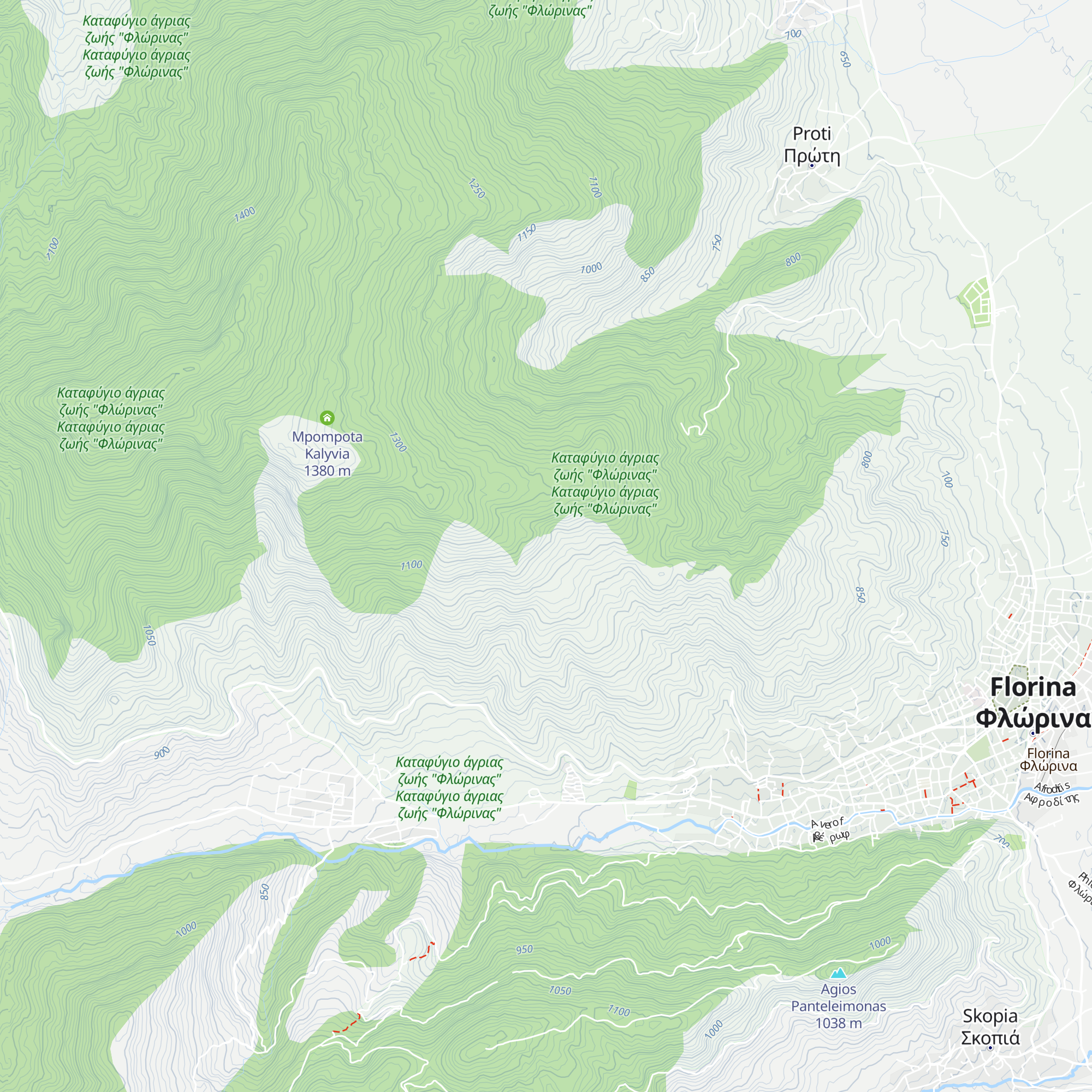 Katafygio Palaiohorioy map