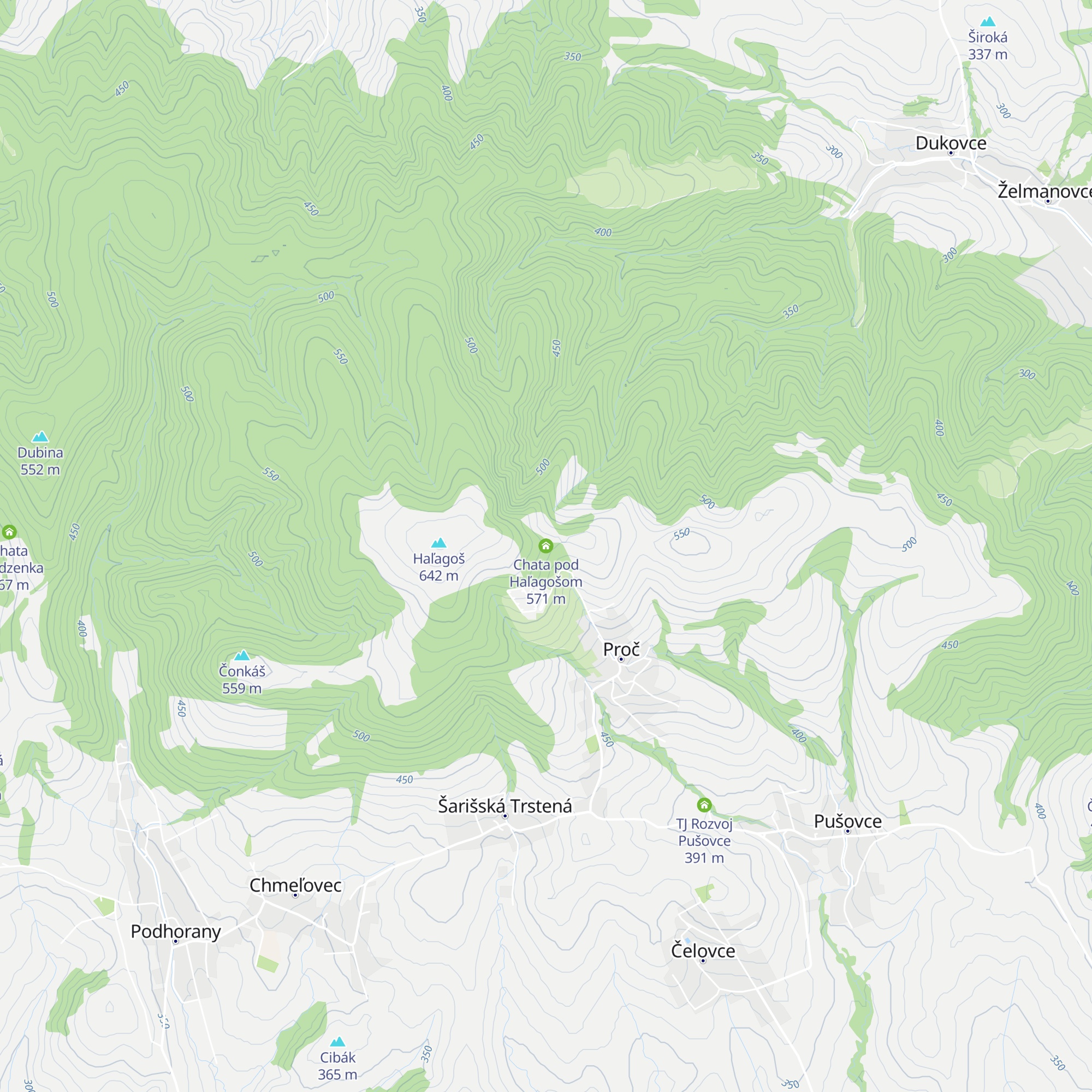 Chata pod Haľagošom map