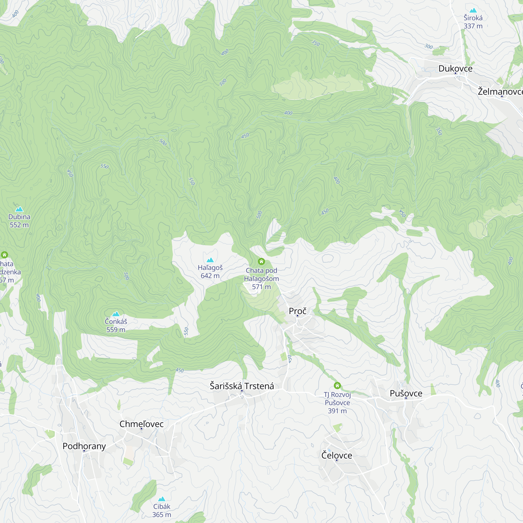 Chata pod Haľagošom map