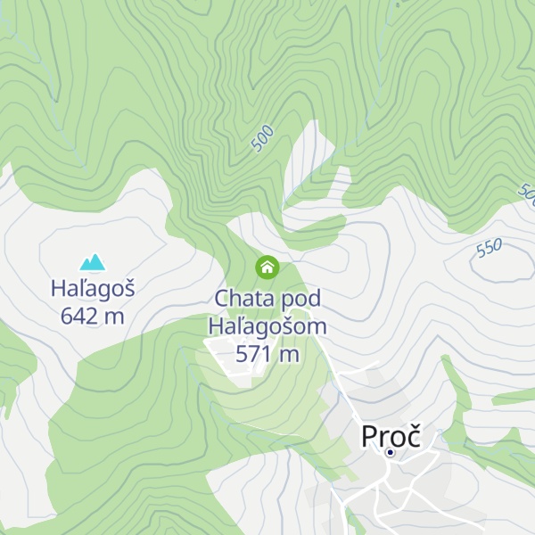 Map of Chata pod Haľagošom