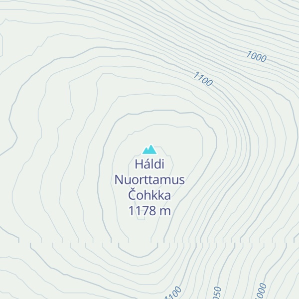 Map of Háldi Nuorttamus Čohkka