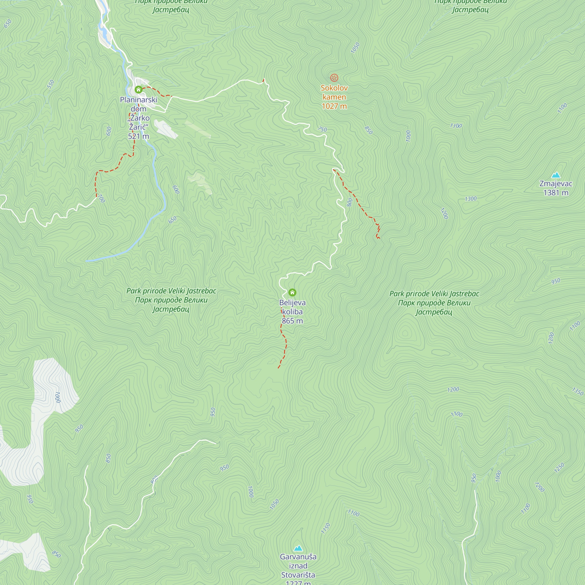 Belijeva koliba map