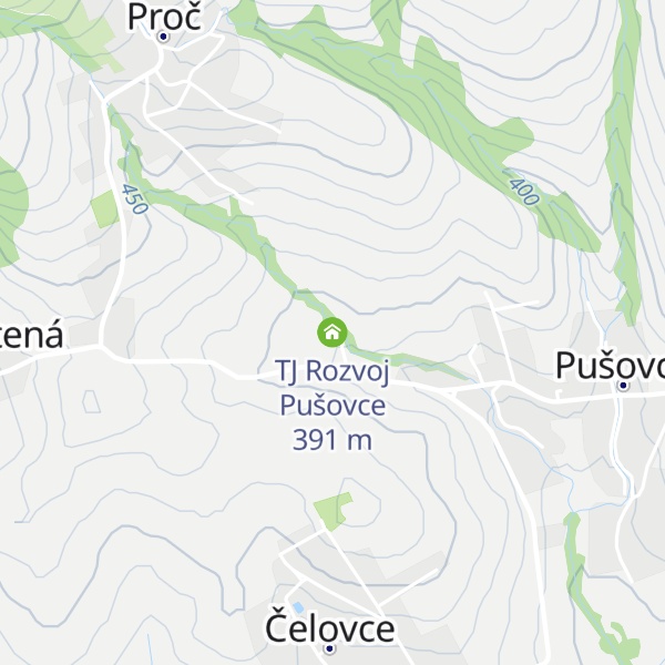 Map of TJ Rozvoj Pušovce
