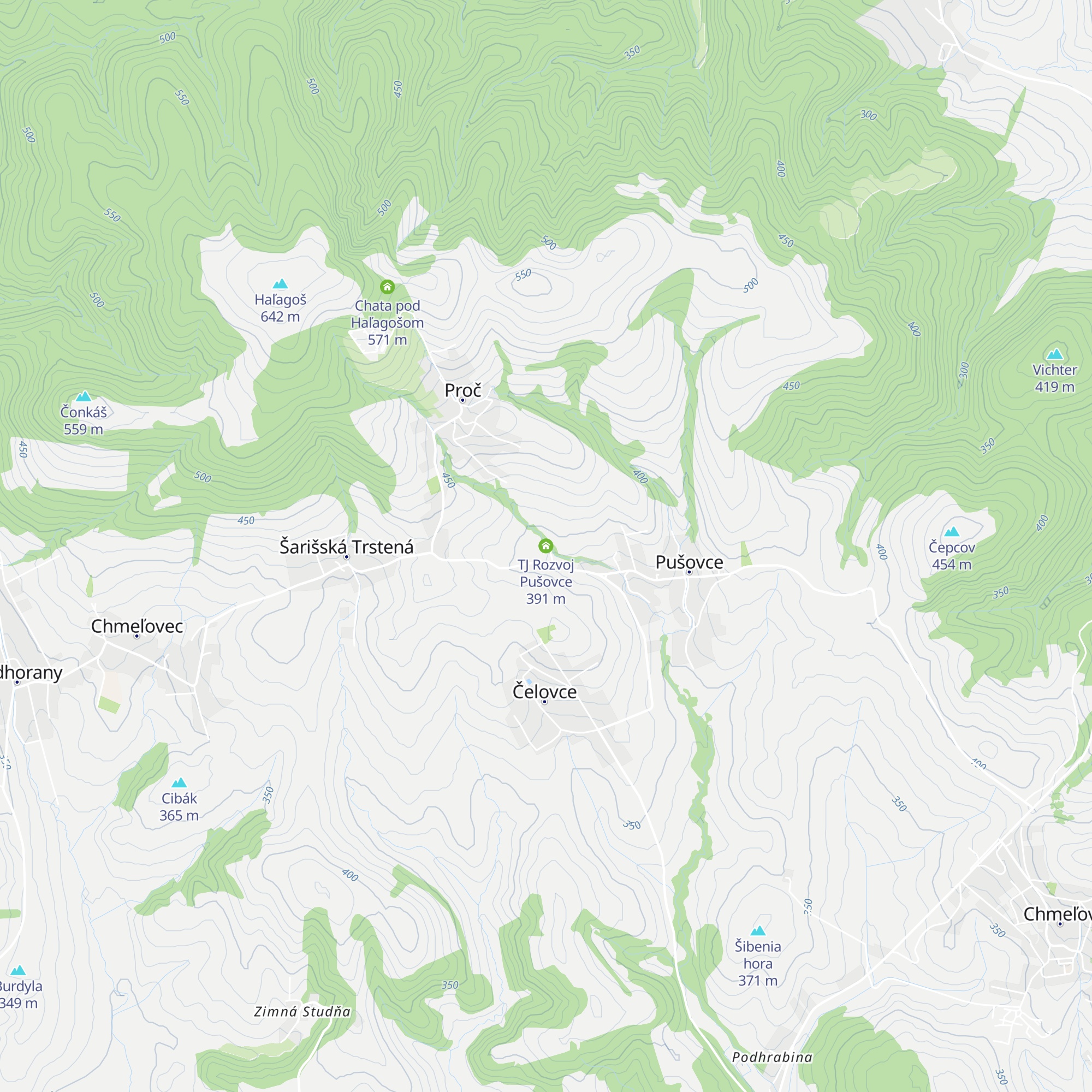 TJ Rozvoj Pušovce map