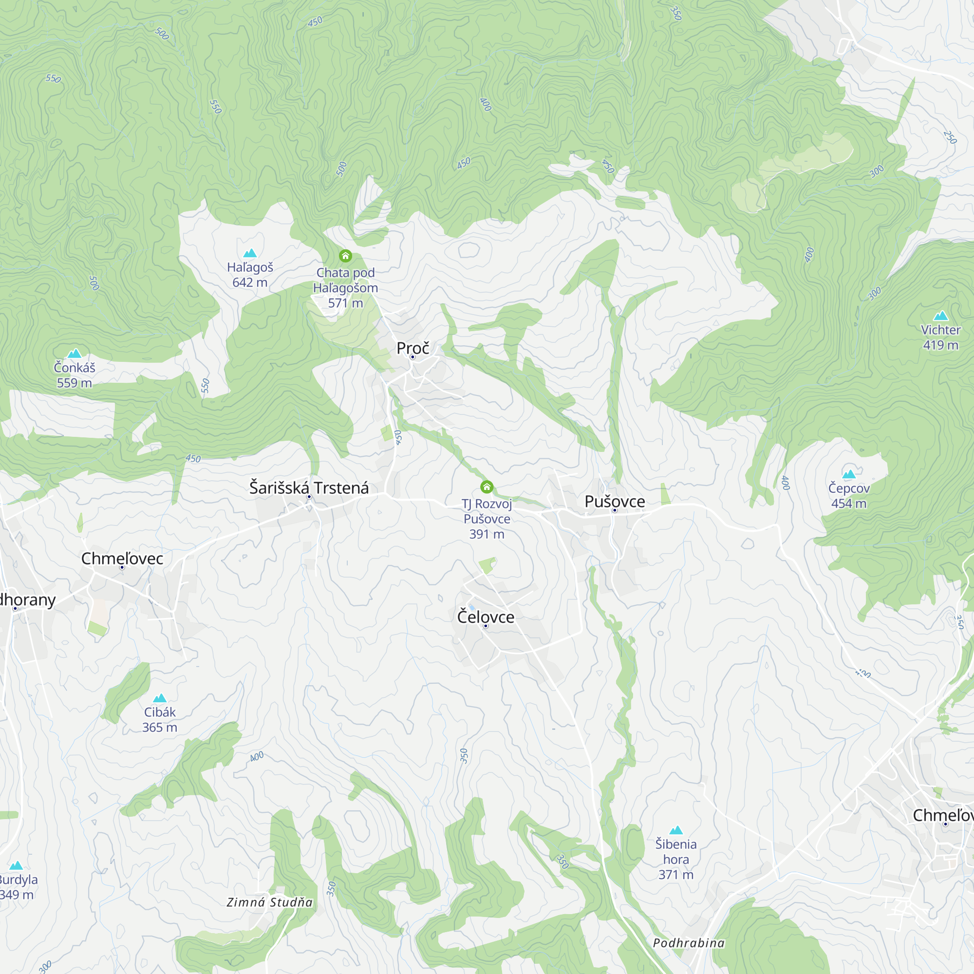 TJ Rozvoj Pušovce map
