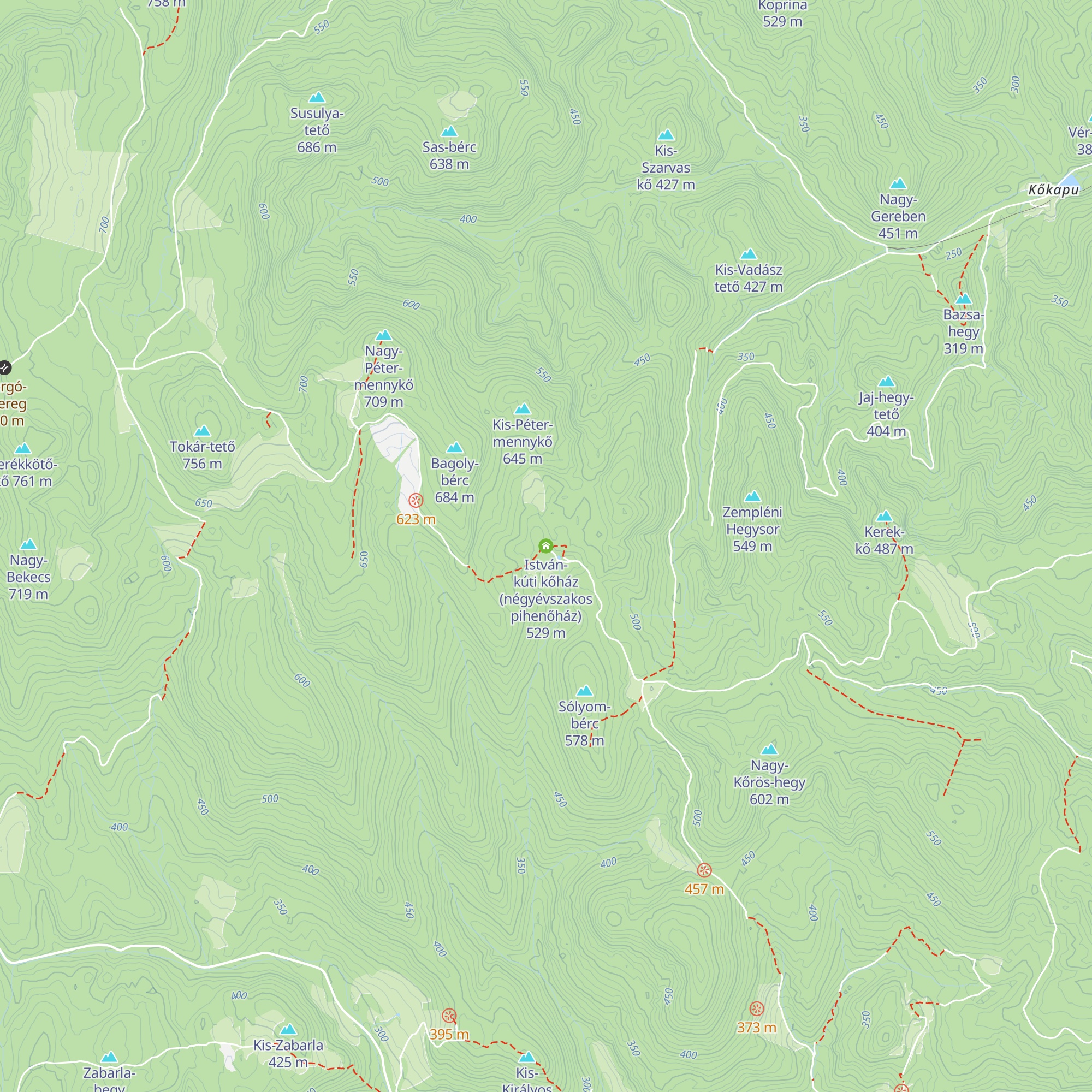 István-kúti kőház (négyévszakos pihenőház) map