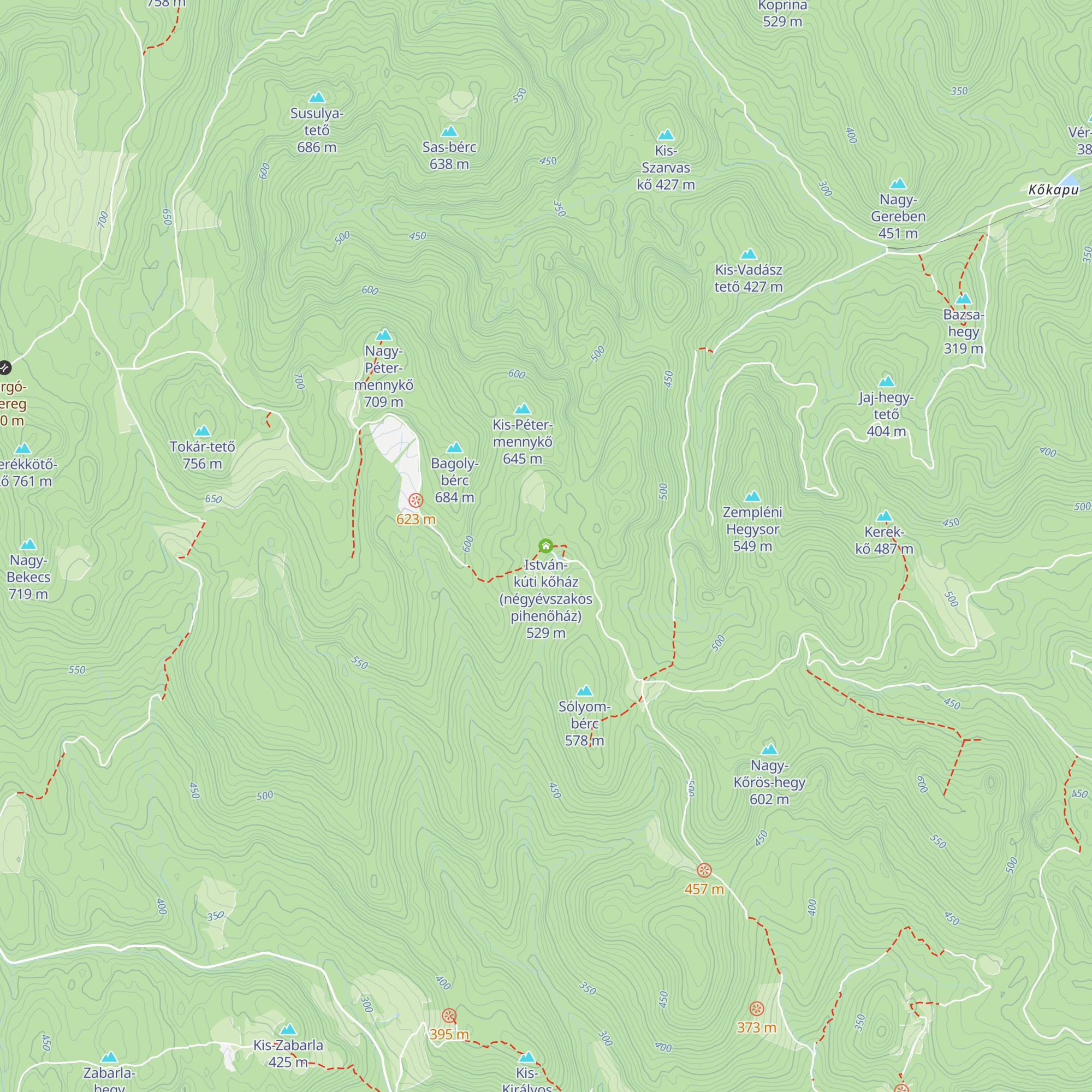 István-kúti kőház (négyévszakos pihenőház) map