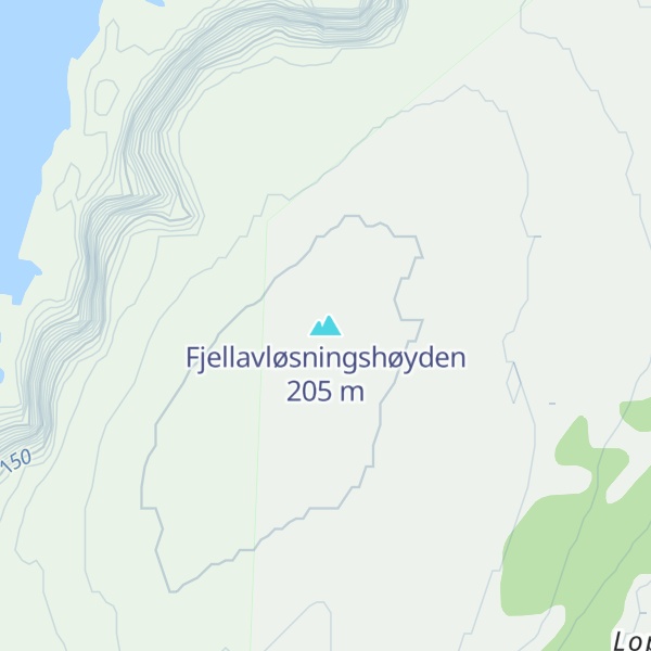 Map of Fjellavløsningshøyden