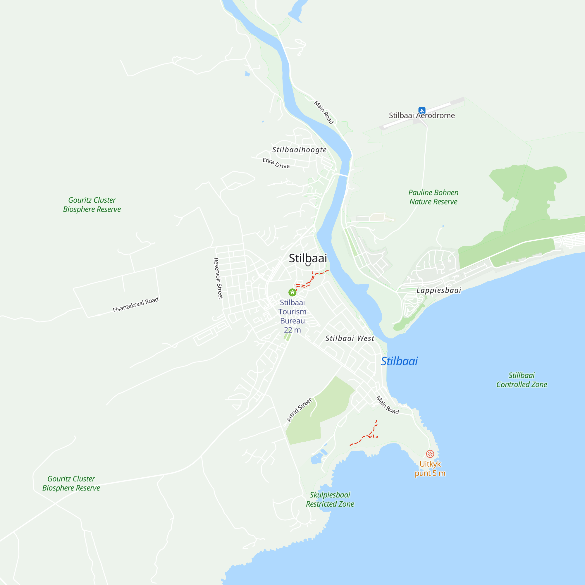 Stilbaai Tourism Bureau map