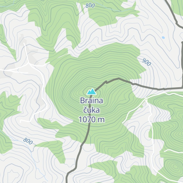 Map of Braina čuka