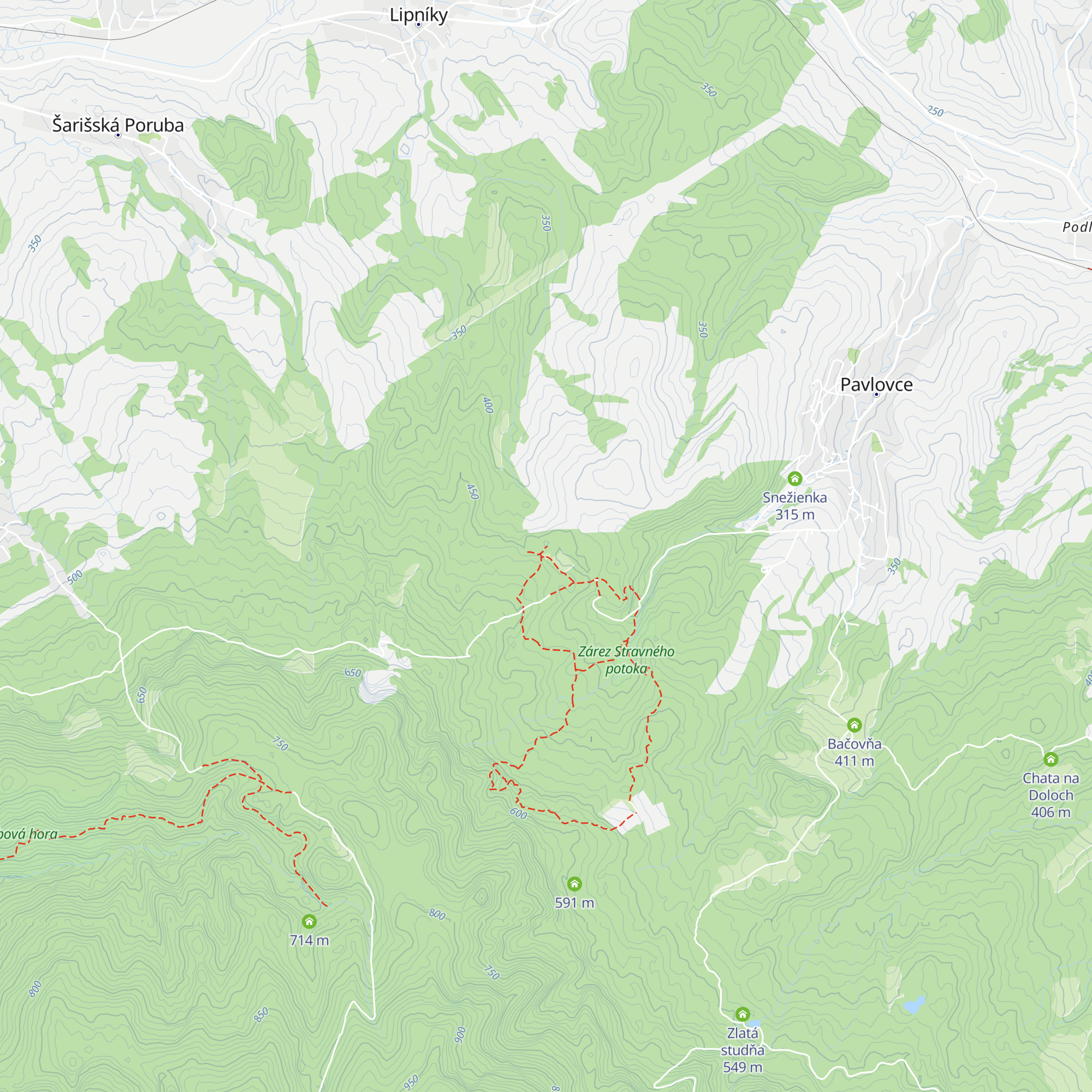 Snežná jama map