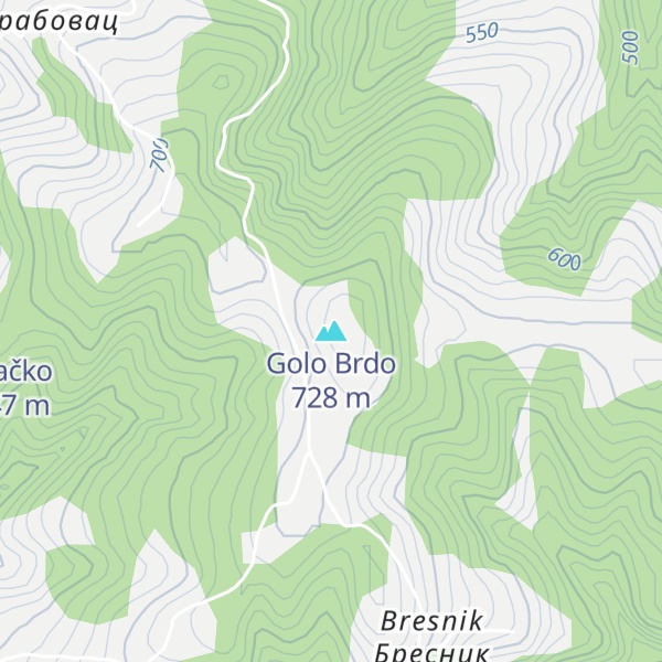 Map of Golo Brdo