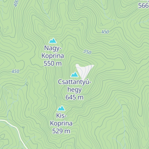 Map of Csattantyú-hegy