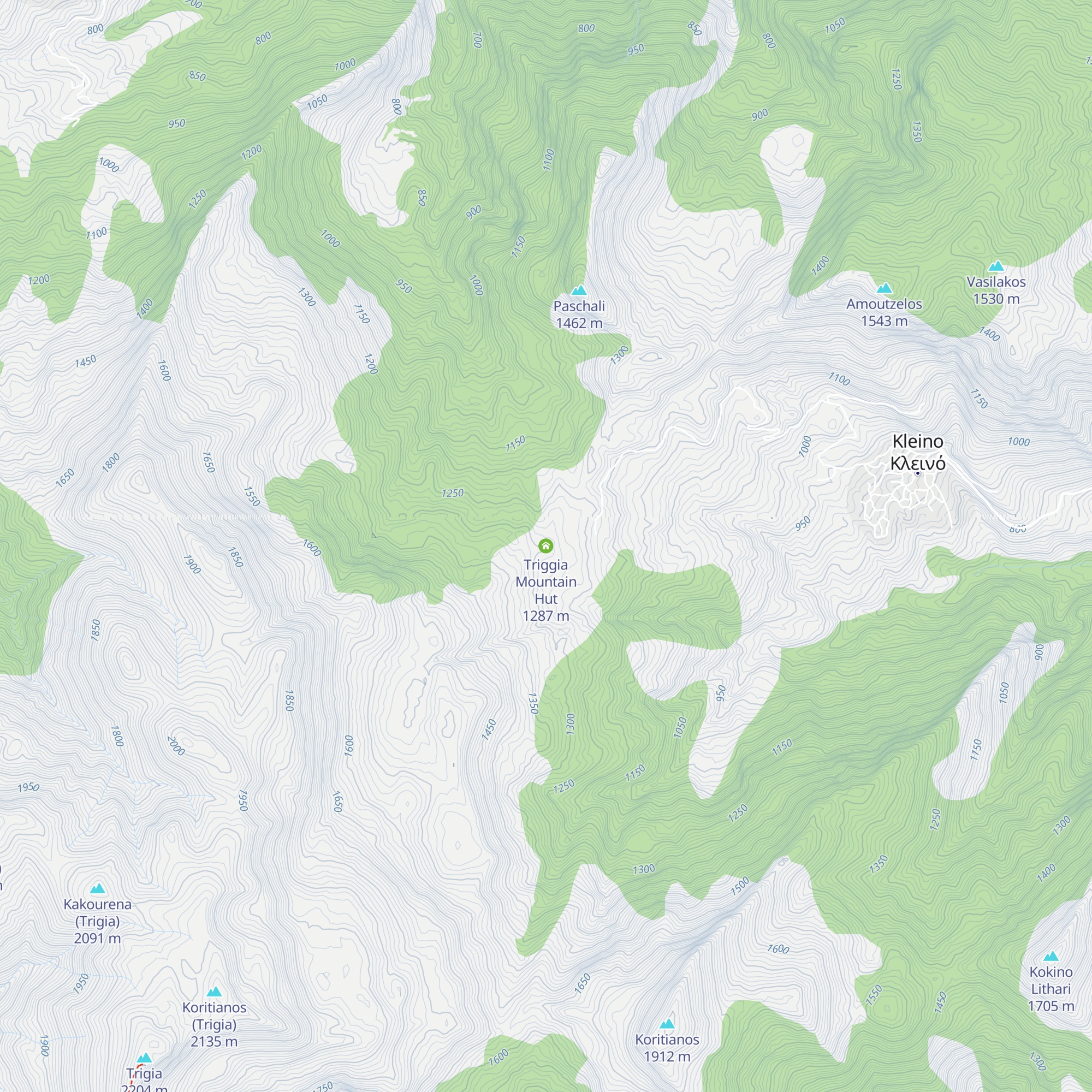 Triggia Mountain Hut map
