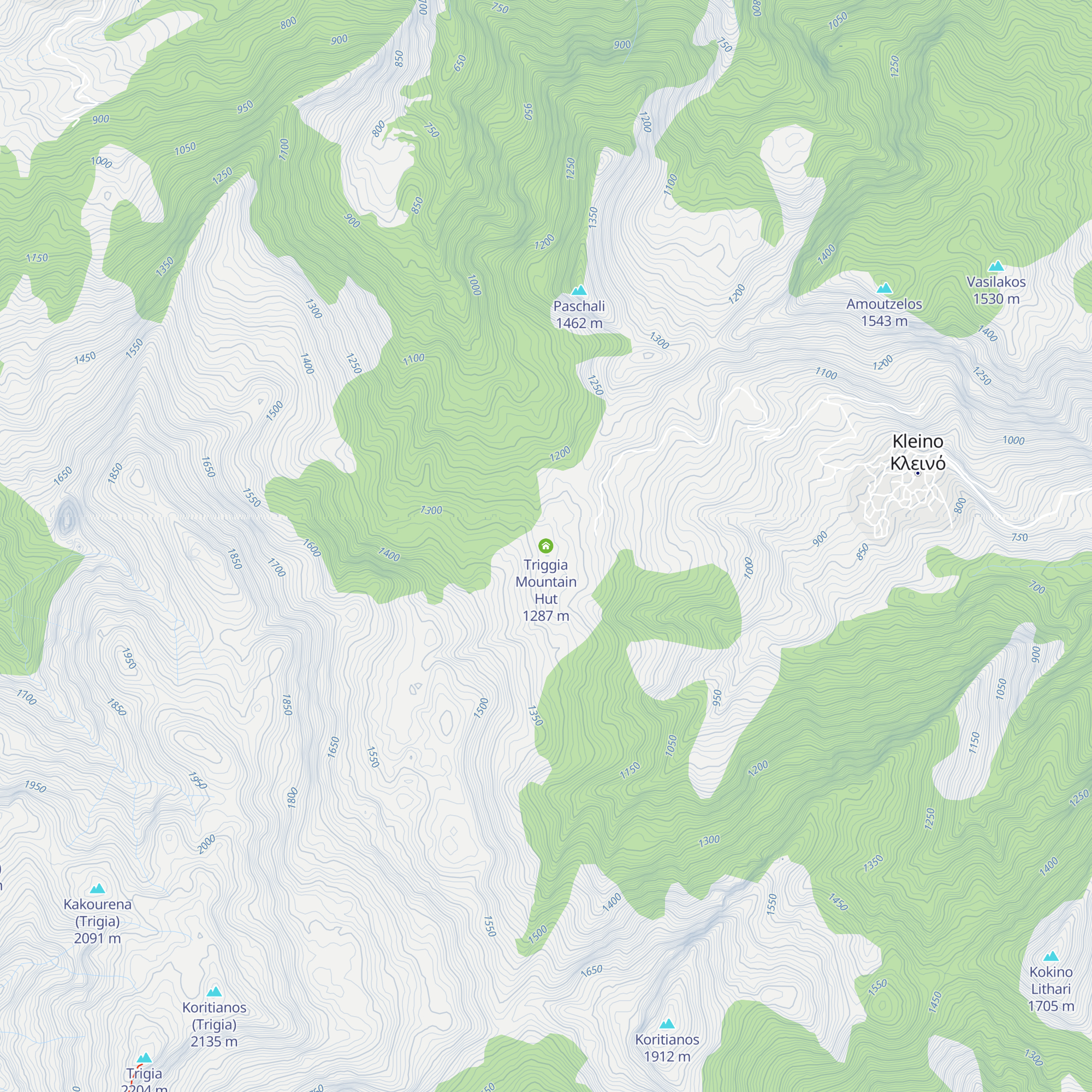 Triggia Mountain Hut map