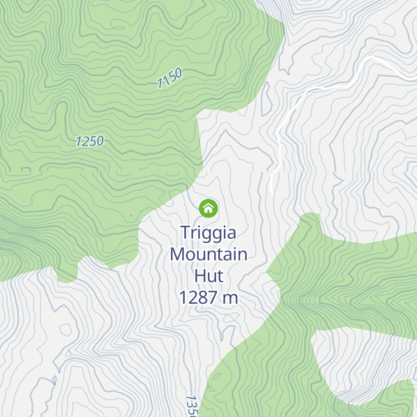 Map of Triggia Mountain Hut