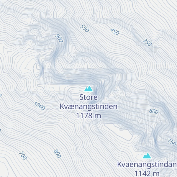Map of Store Kvænangstinden