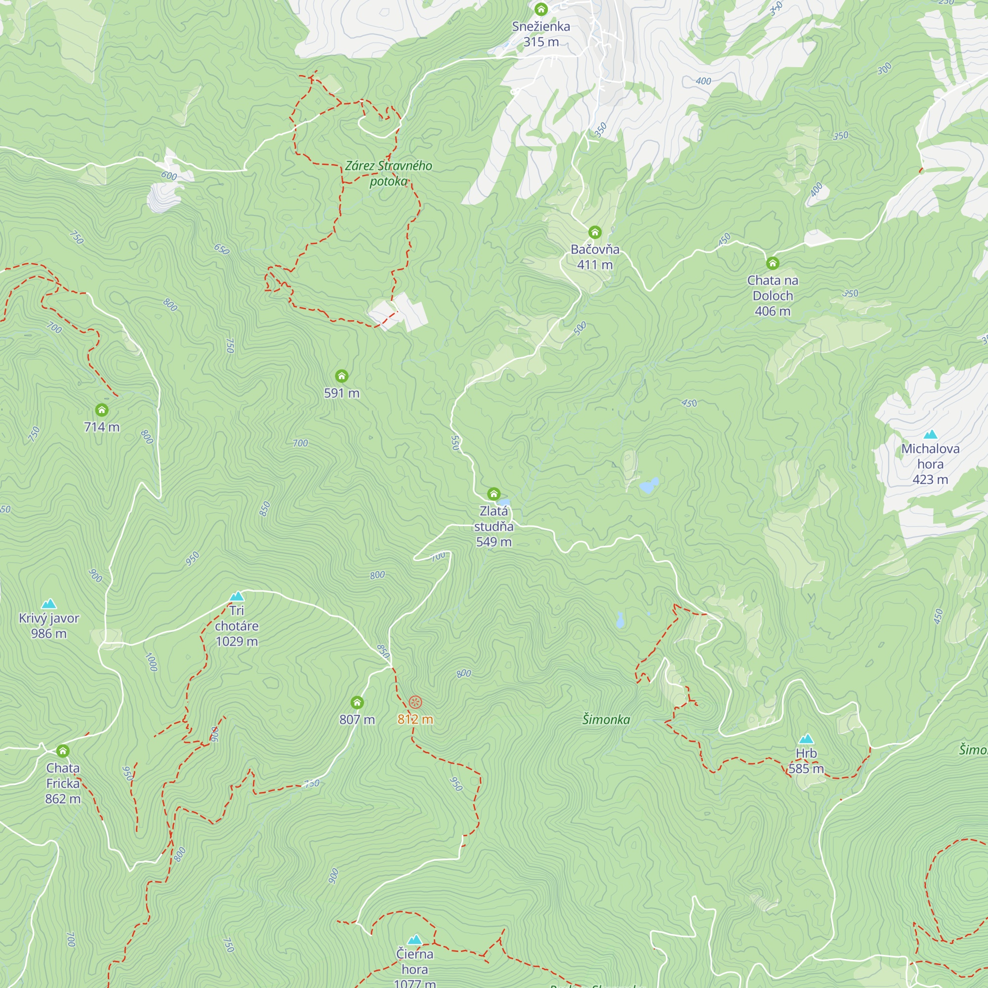 Zlatá studňa map