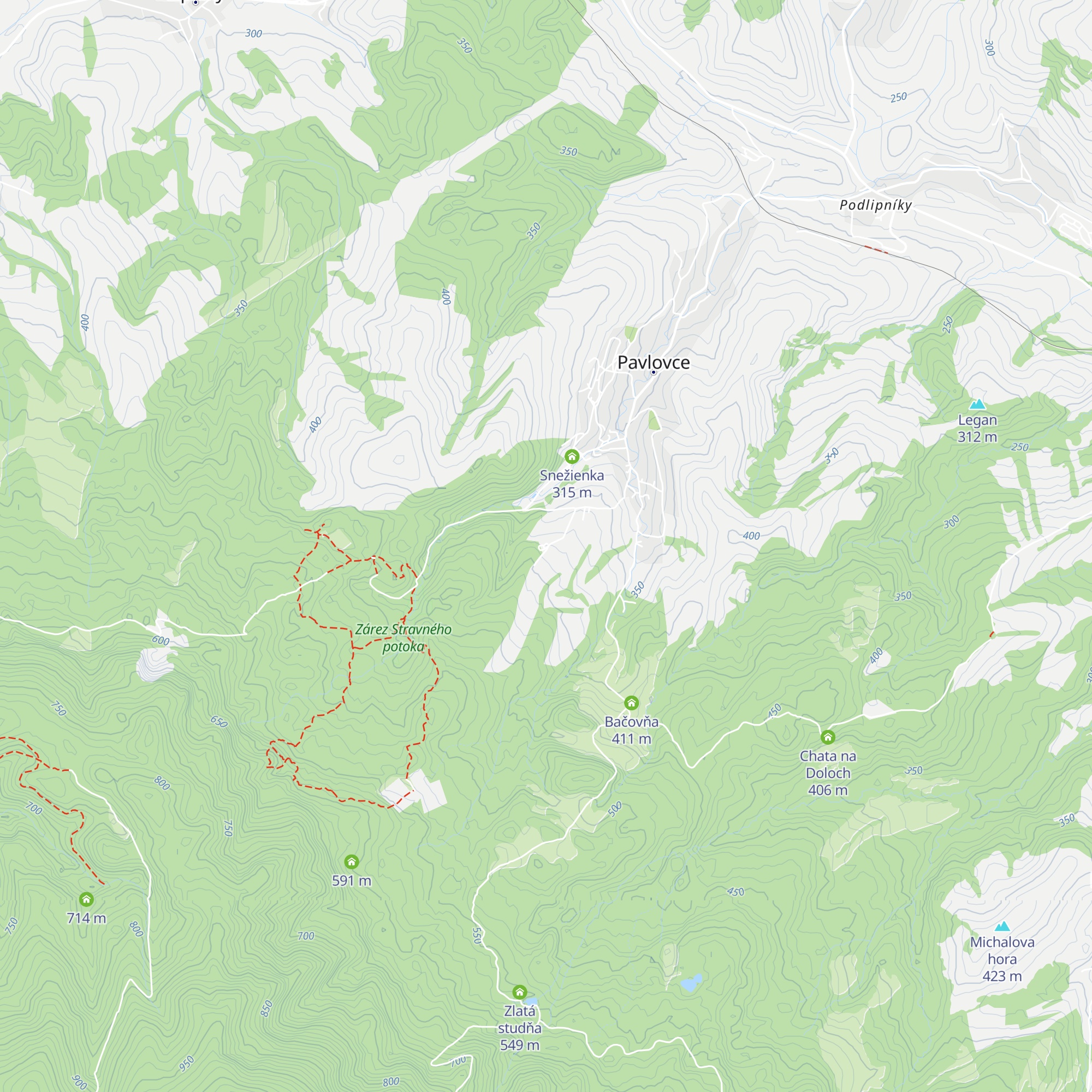 Koniareň map