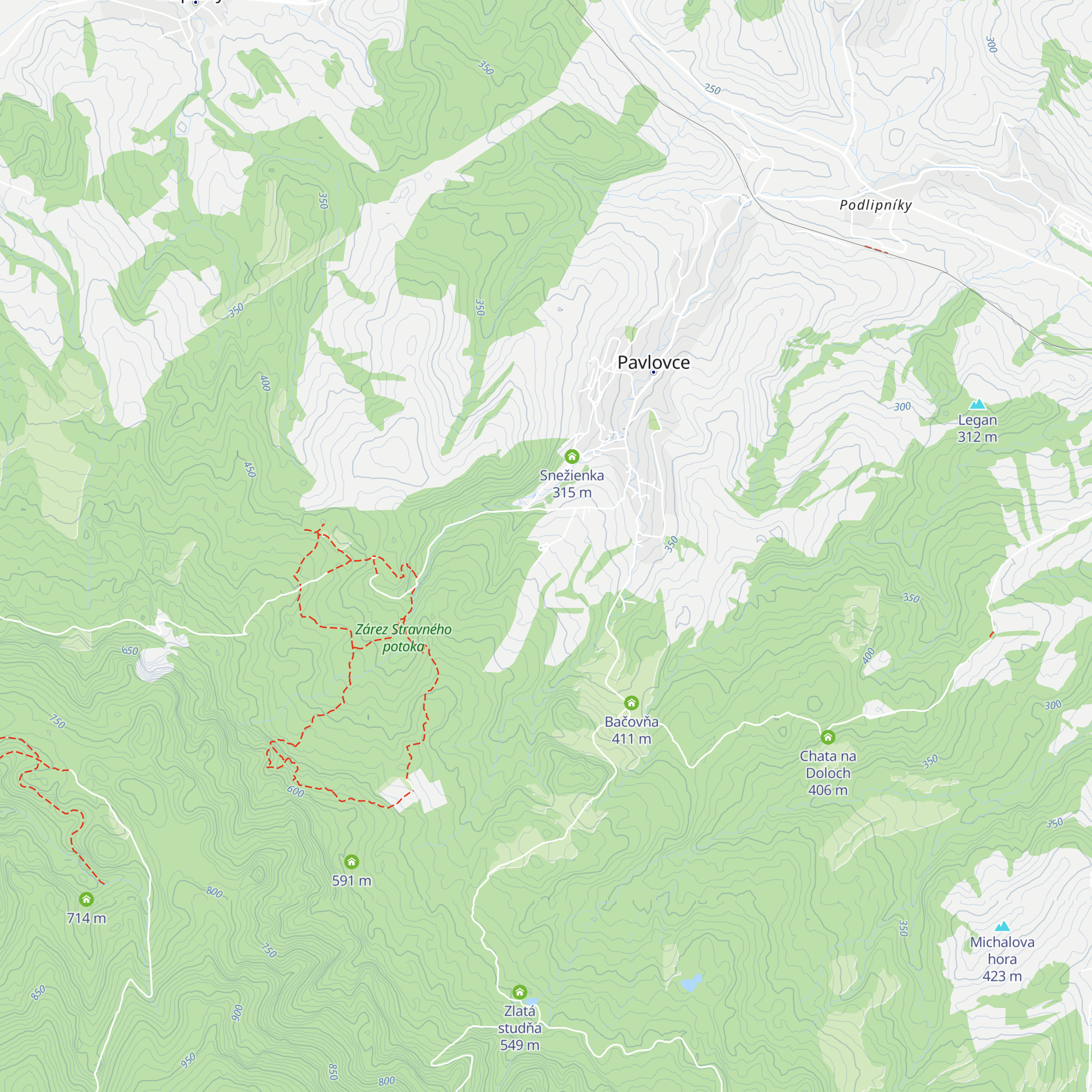 Koniareň map