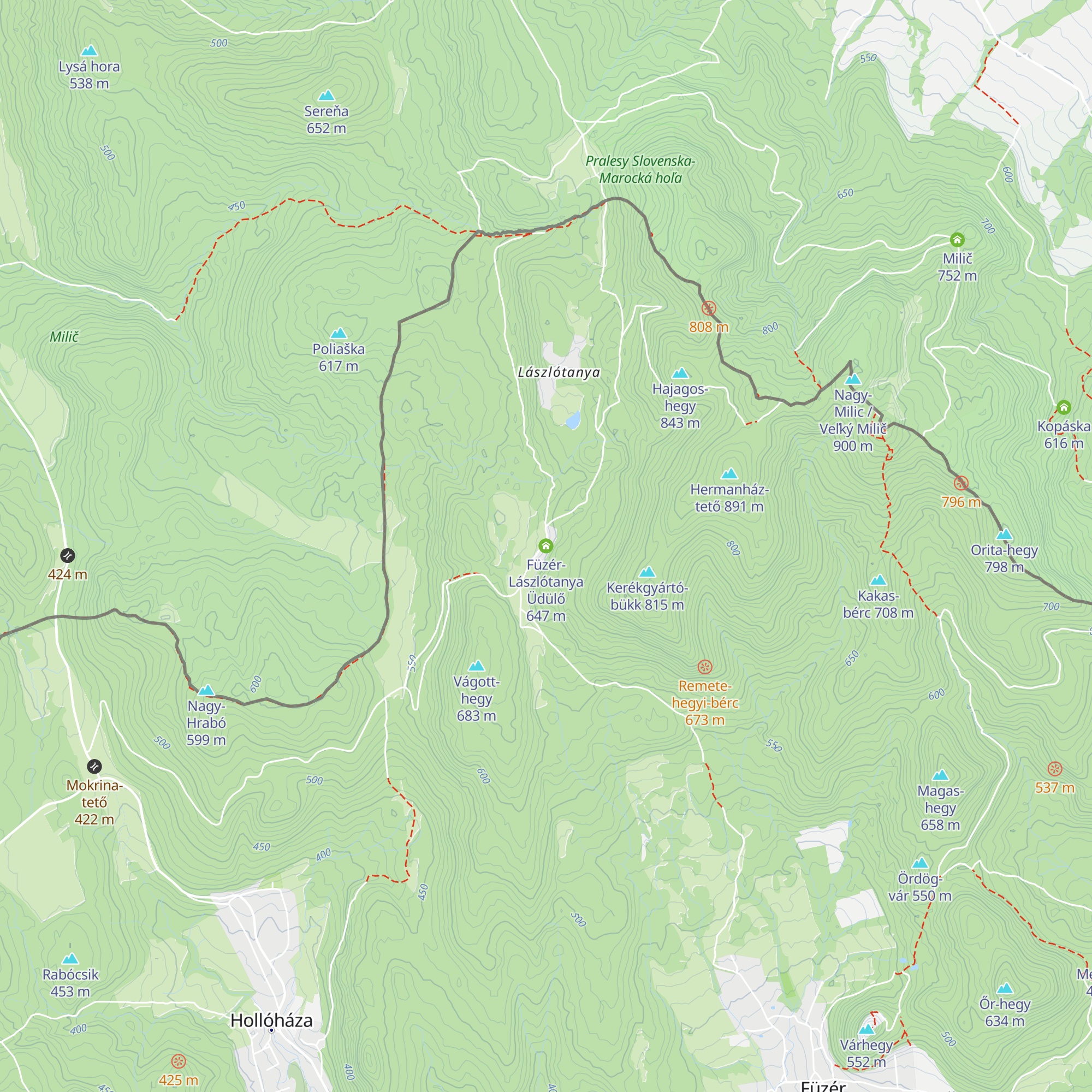 Füzér-Lászlótanya Üdülő map