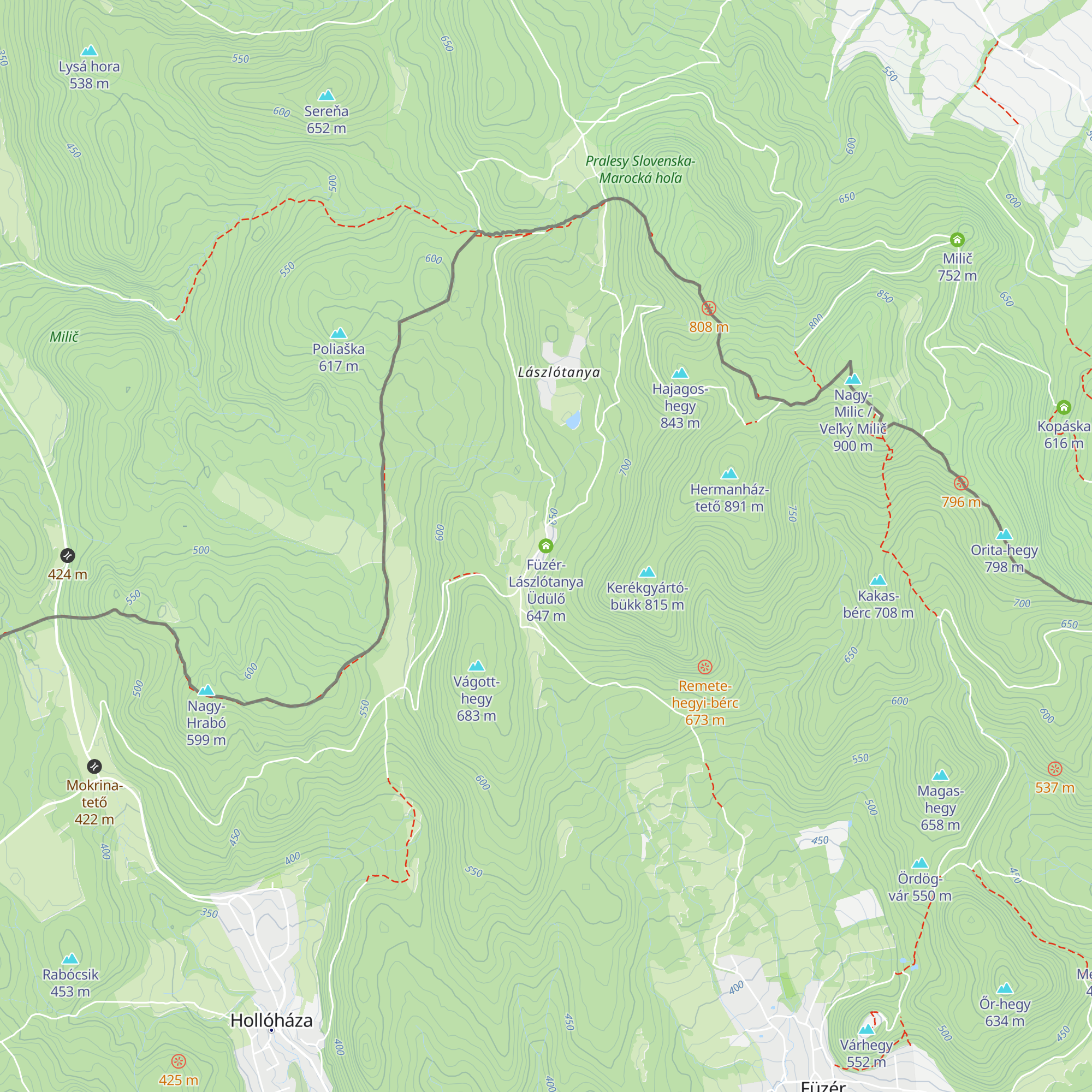 Füzér-Lászlótanya Üdülő map