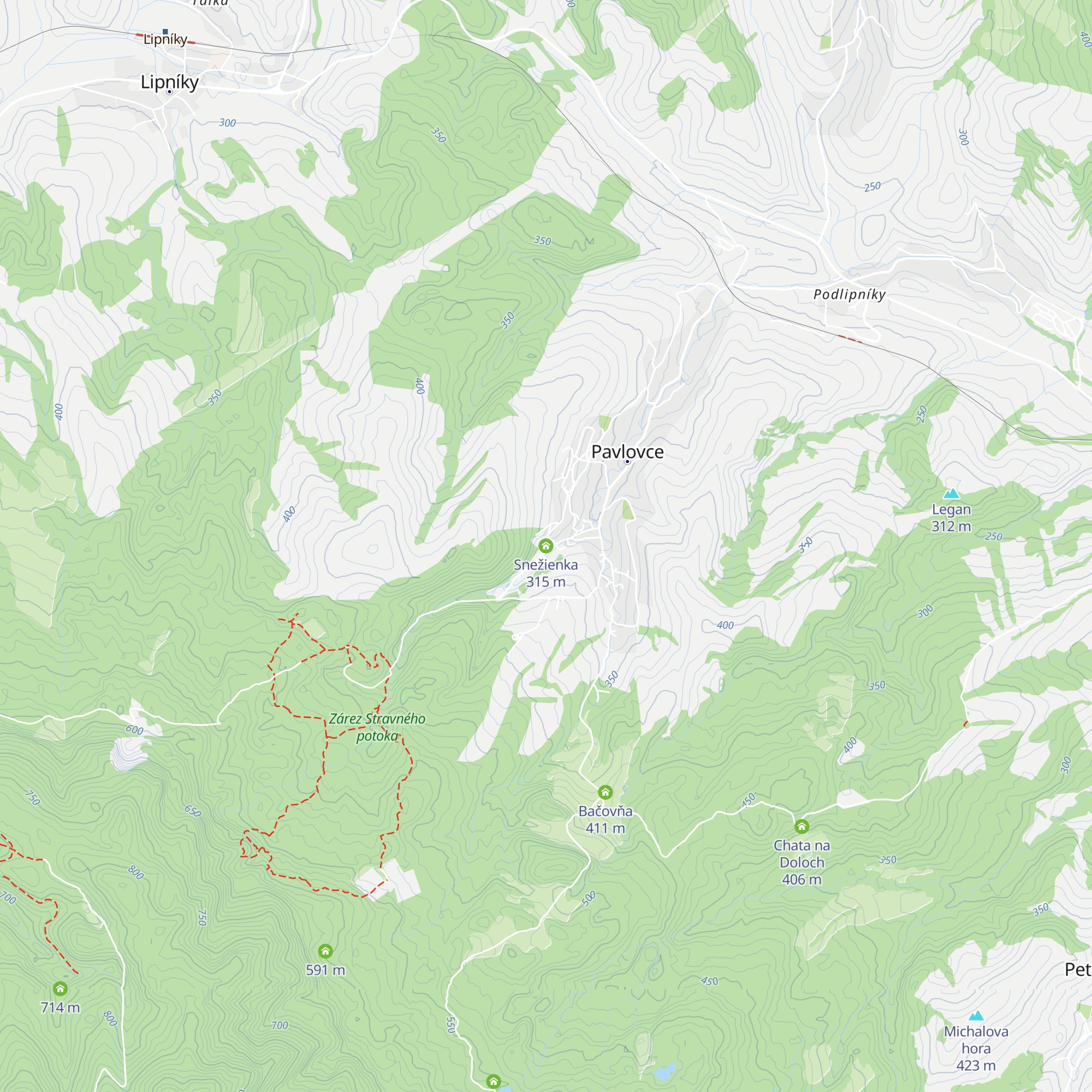Snežienka map