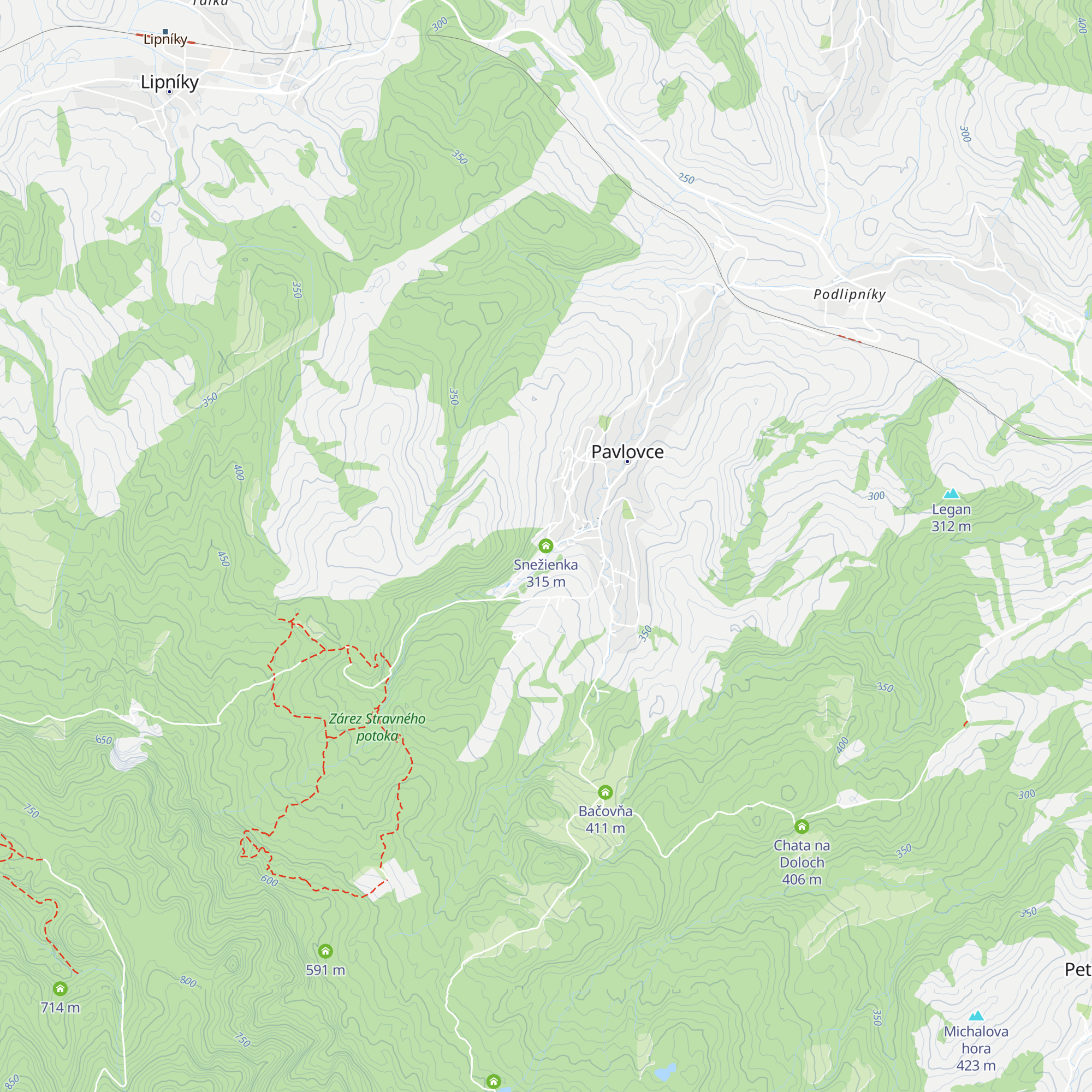 Snežienka map