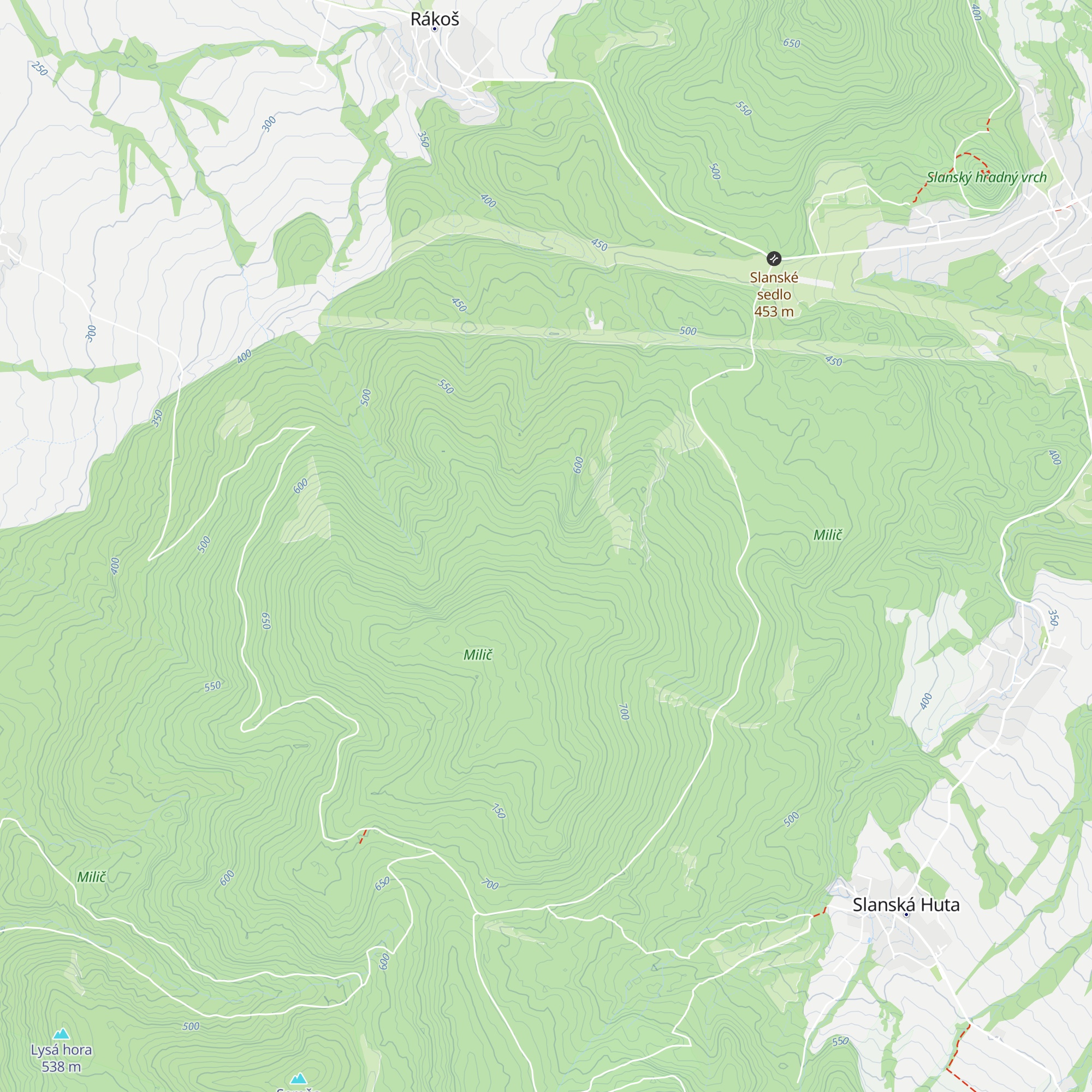 Chata Spálená map