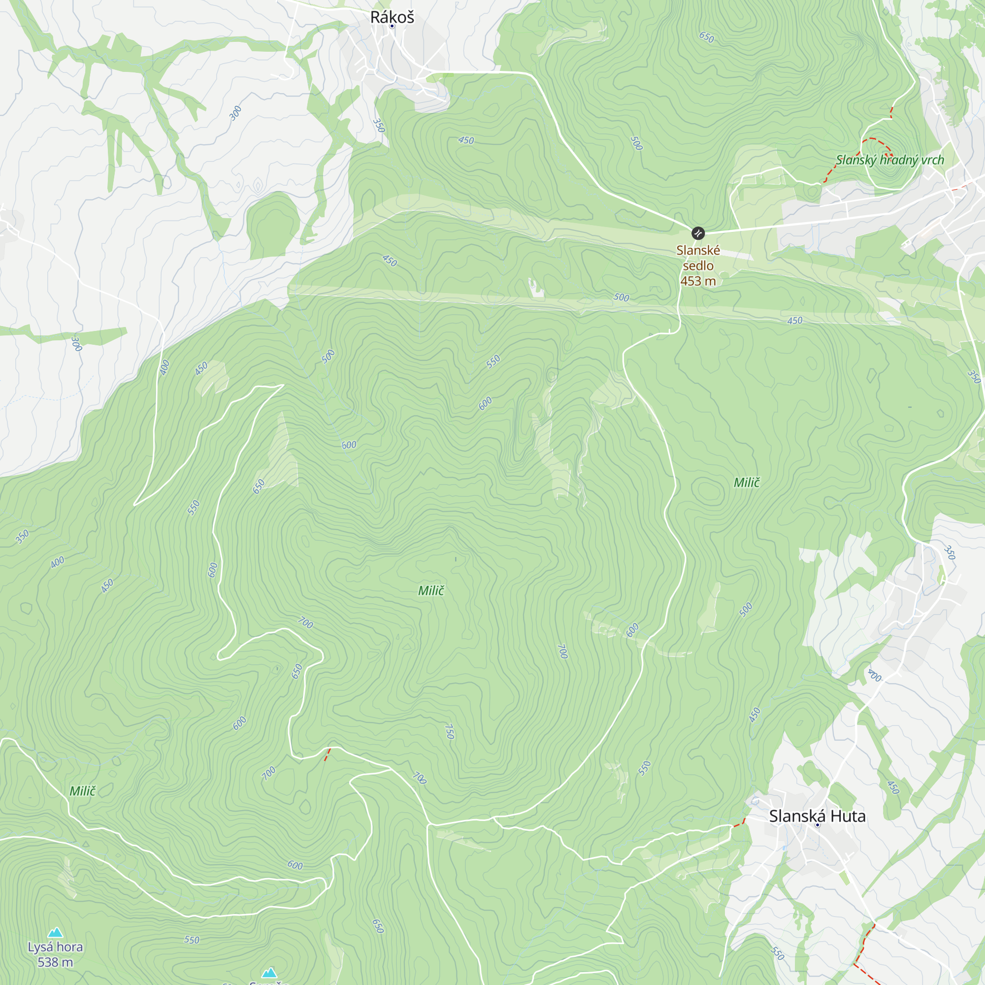 Chata Spálená map